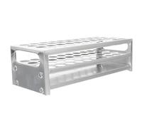 Alluminio Porta Provette 40 Fori per Laboratorio Scolastico | Supporto Leggero per Provette e Centrifuga, Uso Domestico e Didattico, Argento, Alta Capienza