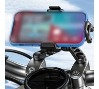 Alluminio Regolabile 25mm Sfera Base Supporto Per Moto Forcella Stem Dispositivo