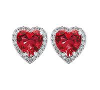 Alluminio Riciclato Gioielli Sottile Pieno Di Diamante Orecchini Ragazza Temperamento Di Lusso Orecchini (Z4-Red, One Size)