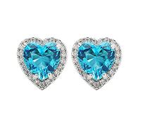 Alluminio Riciclato Gioielli Sottile Pieno Di Diamante Orecchini Ragazza Temperamento Di Lusso Orecchini (Z4-Blue, One Size)