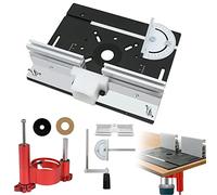 Alluminio Router Tabella inserto piastra e Router Lift Table Set, lavorazione del legno Router Pialla inserti per banchi di lavorazione del legno per 63,8-65 mm motori di diametro (nero-4 pezzi)
