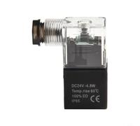 Alluminio Solenoide Coil DC12V AC110V Facile Sostituire Parte ([DC24V]) | Adatto a 4V210-08, DC24V AC220V opzioni, ferita in rame, alloggiamento in alluminio, impedisce lo spreco della valvola
