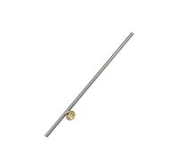 Alluminio T8 Diametro 8mm Asta Trapezoidale Vite Lunghezza 300mm/350mm/400m/500m/600mm con Accessori Dado in Rame Assortimento di dadi in rame