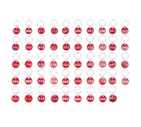 Alluminio Targhette Numerate Anello Portachiavi Rosso 50 Pezzi | Chiavi e Supporti Dati, Classificazione Pratica, Uso Ufficio e Locazione, Colore Rosso