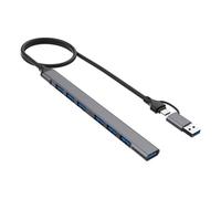 Alluminio Tipo C+USB 4/7 Port Splitter Multiport Esteso USB2.0+USB3.0 Adattatore Per PC Tastiere Laptop Portatile C