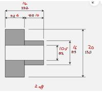 Alluminio Top Cappello Distanziale 16mm Piccolo Od 14mm Lungo 20mm Grande 10.5