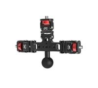 Alluminio Triple Mount Adattatore 1/4 3/8 Filettatura per Action DSLR Camera Telefono Treppiede Staffa di Estensione Staffa di Ricambio Fotocamera