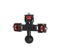 Alluminio Triple Mount Adattatore 1/4 3/8 Filettatura per Action DSLR Camera Telefono Treppiede Staffa di Estensione Staffa di Ricambio Fotocamera