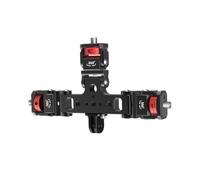 Alluminio Triple Mount Adattatore 1/4 3/8 Filettatura per Action DSLR Camera Telefono Treppiede Staffa di Estensione Staffa di Ricambio Fotocamera