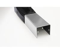 Alluminio U Profilo 1mm 1,5mm 2mm Listello Lastre di Scorrimento 50cm 75cm 100cm