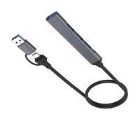 Alluminio USB 4/7 Port Adapter Dongle USB2.0+USB3.0 Per Laptop Tastiere Viaggio C Adapter