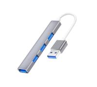 Alluminio USB Splitter 4 In 1 C A 3xUSB2.0+1xUSB3.0 Adattatore Extender Docking