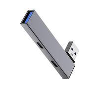 Alluminio USB3.0 Splitter USB A Doppio Tipo C E Hub Porta di Espansione Compatibile Per Window Androids Dispositivi Hub Adapter