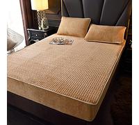 Allunga Il Tela con Dimensioni matrimoniali, Protezione Materasso in Lattice in Caldo Addensato, Colore Solido Non Slip per la Camera da Letto per Adulti Copertura da Letto da Letto per Adulti