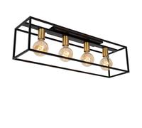 Allungata Deckenleuchte Nero Ottone Cucina E27 L: 80 CM Plafoniera Soggiorno