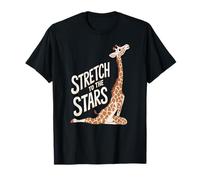 Allungati Fino alle Stelle Yoga con Giraffa Maglietta