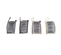 Allungo banana pettine clincher clip per capelli 4pcs 20 denti marrone chiaro giallo marrone scuro ricci di cavallo ondulato fitto da cavallo da cavallo ondulato