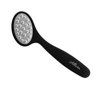 Allura Lima per piedi 3 in 1 per rimuovere calli e suole, levigante, raspa per la rimozione della pelle dura, in acciaio inox, pomice per pedicure, double face, fine e grossa, nera (borsa da viaggio