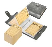 AlluraPet 50 pacchetti di semi, buste riutilizzabili autosigillanti per la conservazione di semi, organizer per piante da orto, semi di fiori da giardino, raccoglitori, colore: nero
