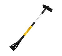 AlluraPet Raschietto per Il Ghiaccio Telescopico con Spazzola e Tergivetro 2 in 1, Scopa Estensibile Robusta per Auto, SUV e Camion- Giallo