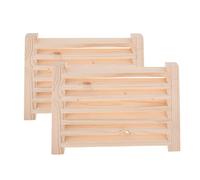 AlluraPet Set di 2 feritoie per sauna in legno di cedro, 20 x 13 cm, 7 fessure per il controllo del flusso d'aria del bagno turco