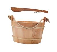 AlluraPet Set di accessori per sauna in legno con mestolo da 4 litri, secchio per acqua portatile, set di accessori per riscaldatore per sauna, bagno e spa
