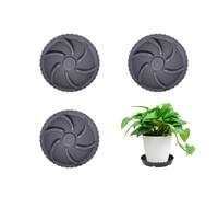 AlluraPet Sottovasi per piante per interni da 15,2 cm, confezione da 3 vassoi a prova di perdite, per prevenire la putrefazione delle radici, con fondo rialzato, in plastica grigia, sottovasi drenanti