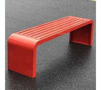 AllWeather - Panchina da esterno con telaio in acciaio, 120 cm, con rinforzo inferiore del fascio per una maggiore durata e capacità di carico, ideale per giardino e patio