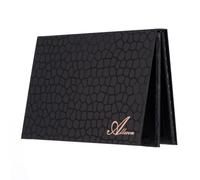 Allwon Palette magnetica a 2 strati a forma di libro, grande, vuota, per ombretto, rossetto, fard, cipria (nero)