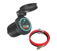 ALLWSLucky Presa USB 12v, QC3.0 18W & PD 30W Presa USB Moto Impermeabile, Presa 12v moto con Blu LED Indicazione per Barca Camper Camion