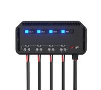ALLWSLucky Scatola Portafusibili 12v con Relè, Portafusibile 12v con Indicatore LED, Universale 20A 4 Vie Porta Fusibile Auto per Moto Auto Camion Barca Furgone Marine SUV