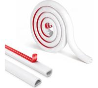 ALLY-MAGIC Mini canalina per cavi bianca, autoadesiva, flessibile, 1 m, canalina per cavi da parete, per nascondere cavi, canalina semicircolare, piccola canalina per cavi TV, E21DXC