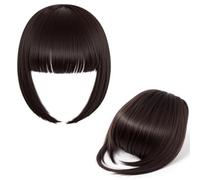 ALLY-MAGIC Pony Fake Bang, Wispy Bangs, parrucca per capelli, clip in bangs, fringe in capelli umani, naturale, per donne curve, per tutti i giorni E21-JFQLH