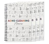 ALLY-MAGIC Y32-QJJHB - Agenda per la pulizia dell'ADHD, formato A5, per adulti, giornaliera, settimanale, mensile, con liste di controllo delle attività