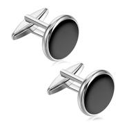 ALLY-MAGIC Y4HSXK Y4HSXK - Gemelli da uomo per camicia classica da uomo, gemelli per camicia da uomo, per papà, marito, fidanzato, papà, colore: nero