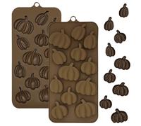 ALLY-MAGIC Y6-WSTPMJ - Stampi in silicone a forma di zucca per cubetti di ghiaccio, caramelle, fondente