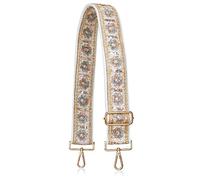 ALLZEDREAM - Tracolla di ricambio per borsa a tracolla, 5,1 cm di larghezza, regolabile, con paillettes ricamate in pizzo, Fiore di paillettes, 5CM, Paillettes in