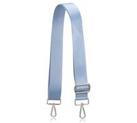 Allzedream - Tracolla larga di ricambio per borsa a tracolla regolabile, Azzurro, argento Hardware, Medium, Tinta unita