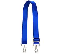 Allzedream - Tracolla larga di ricambio per borsa a tracolla regolabile, Blu, argento Hardware, Medium, Tracolla