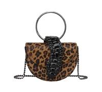 ALMA EN PENA, ,Bags ,Donna ,Marrone ,ONE SIZE Borsetta a Mezza Luna con Testa di Serpente