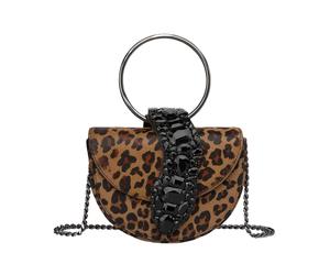 ALMA EN PENA, ,Bags ,Donna ,Marrone ,ONE SIZE Borsetta a Mezza Luna con Testa di Serpente