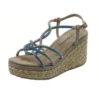 Alma en Pena V251357 Suede Sand Sandali eleganti per Donna con brillanti multico