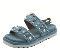 Alma en Pena V251806 Suede Jeans Sandali eleganti per Donna con applicazioni arg