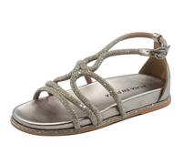 Alma en Pena V267108 Diva Bronze Sandali per Donna con brillanti oro zeppa bassa