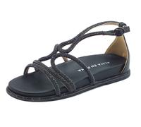 Alma en Pena V267108 Napa Black Sandali per Donna con brillanti neri zeppa bassa