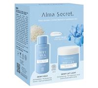 Alma Secret | Mini Dewy Milk e Dewy Lift Light Cream | Forziere viso idratante e rassodante con crema idratante e tonico essenza | Per pelli normali o miste | Rivoluzione molecolare