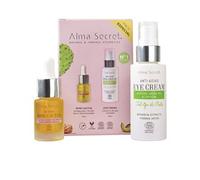 Duo Antietà: contorno occhi Secret Anima di Avocado, Tè Verde e Caffeina 30ml + Siero Viso Rose Cactus10ml - Eye Cream e Siero Idratante, Rassodante, Vegano ECOCERT COSMOS NATURALE