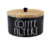 Almacenamiento De Filtros De Café - Organizador Dee Madera Con Tapa Dee Estilo Granja Rústico,Portador Filtros Para Café,Para La Preparación Por, Verter Y Servir, Paara Acampada Y Viaje