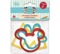ALMACENESADAN, 0420, confezione da 3 taglierine per biscotti Disney Mickey Mouse; prodotto in plastica; senza BPA