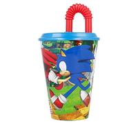 ALMACENESADAN 0514; Bicchiere con canna Sonic; Ideale per feste e compleanni; Capacità 430 ml; Prodotto in plastica riutilizzabile; Senza BPA